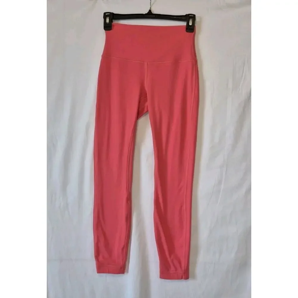 lululemon athletica Coral Pink High-Waist Leggings